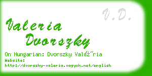 valeria dvorszky business card